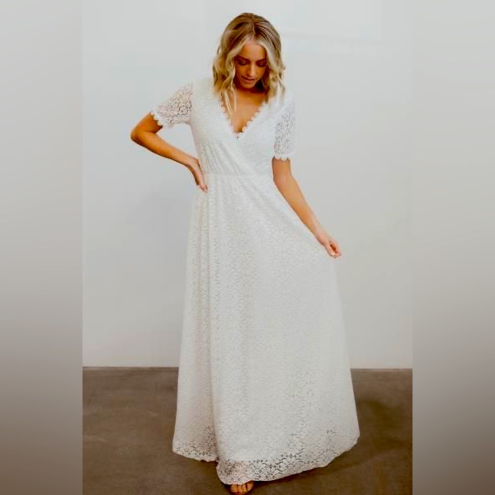 NWT Baltic Born Venice Lace Maxi Dress White xxl